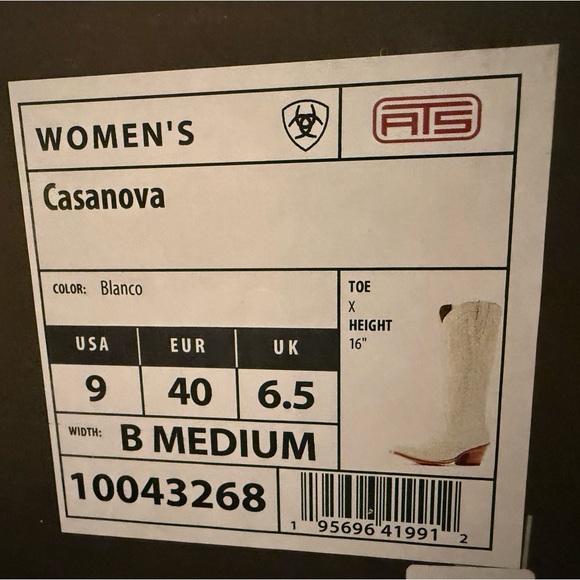 Cream Ariat Casanova size 9 - Picture 4 of 8